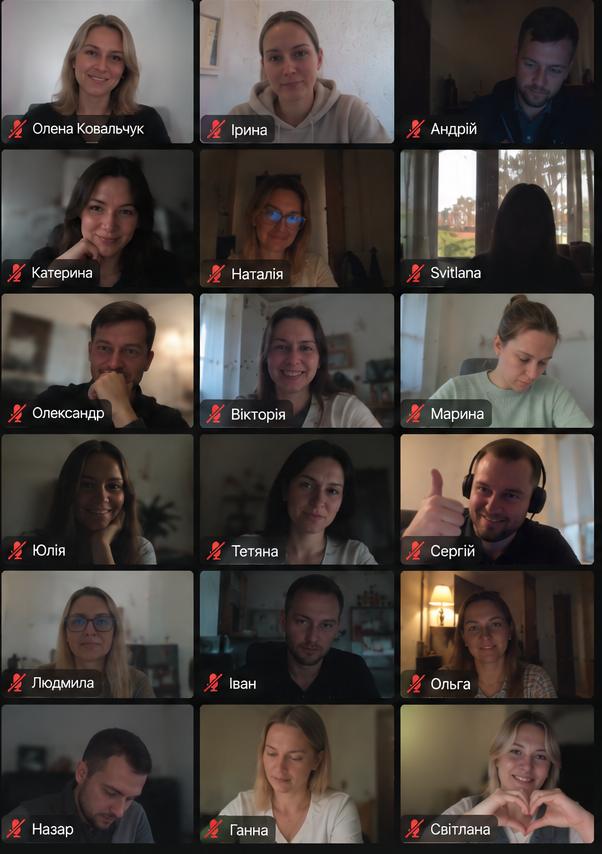 Visualisierung: Teilnehmende im Live-Unterricht